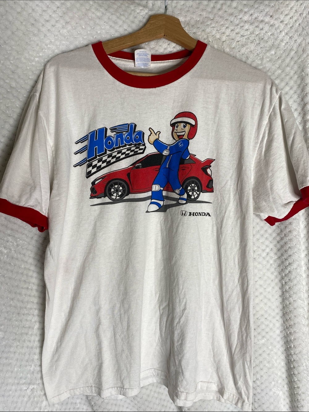 Vintage Honda Red & Blue Graphic Ringer Tee